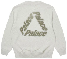 Palace Letter Logo Crewneck Pullover Sweatshirt Unisex Grey P20CS007 Palace Letter Logo Crewneck Pullover Sweatshirt Unisex Grey P20CS007