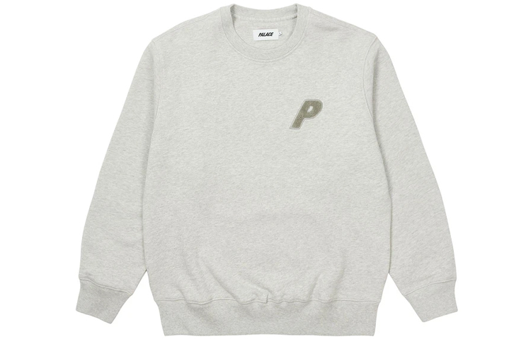 Lookbook Palace 字母標誌圓領長袖衛衣 中性款 灰色 P20CS007