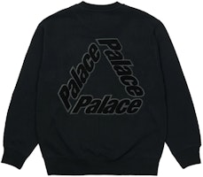 PALACE Letter Logo Crewneck Sweatshirt Unisex Black P20CS006 PALACE Letter Logo Crewneck Sweatshirt Unisex Black P20CS006
