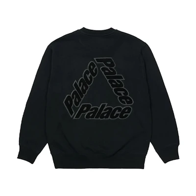 PALACE Letter Logo Crewneck Sweatshirt Unisex Black P20CS006
