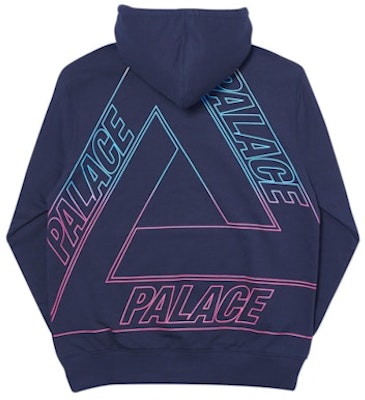 Palace Linear Triple Fade Hood Navy Order Palace Linear Triple Fade Hood Navy