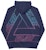 Palace Linear Triple Fade Hood Navy