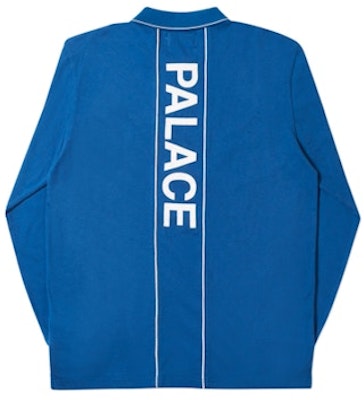 Palace Liner Longsleeve Polo Blue Order Palace Liner Longsleeve Polo Blue