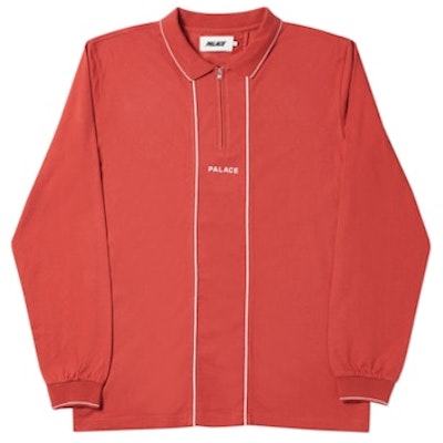 Palace Liner Longsleeve Polo Red Buy Palace Liner Longsleeve Polo Red
