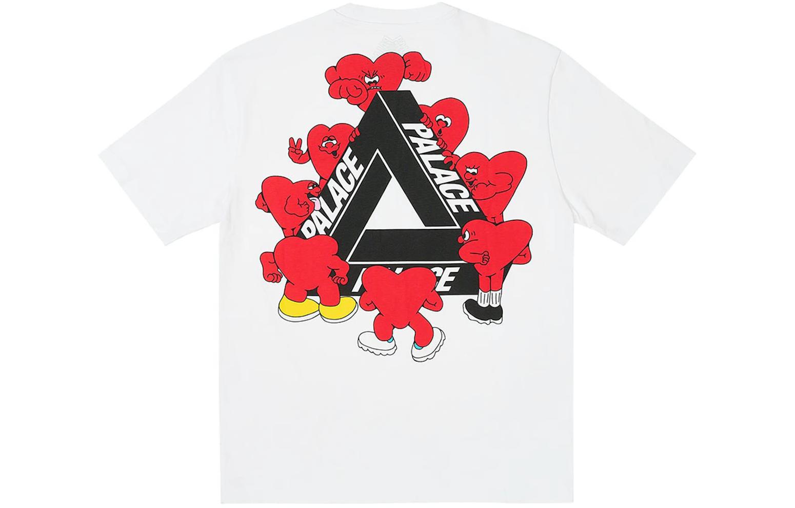 Lookbook PALACE Logo Graphic Crewneck Short Sleeve T-Shirt White Unisex SS24. P26TS026
