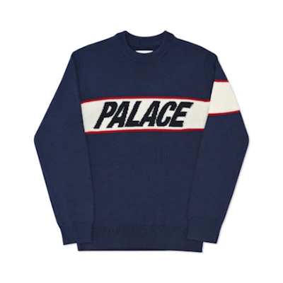 Palace Logo Knit Navy