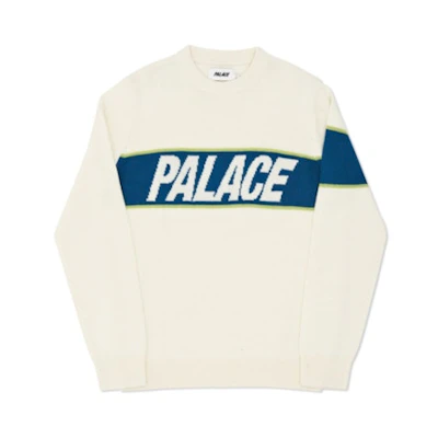 Palace Logo Knit White