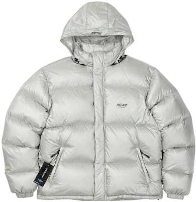 PALACE London Puffa Silver Grey Logo Winter Down Jacket . P22JK060 Shop PALACE London Puffa Silver Grey Logo Winter Down Jacket . P22JK060