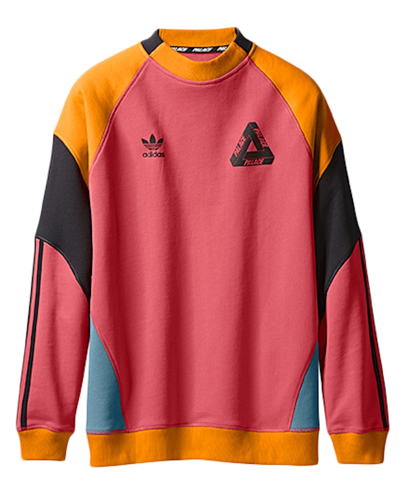 Palace Loopback Crewneck Grey/Lucky Orange