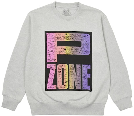 PALACE M-ZONE MUTANT P-ZONE FADE CREW GREY MARL Buy PALACE M-ZONE MUTANT P-ZONE FADE CREW GREY MARL
