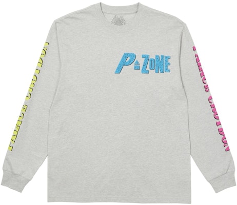 PALACE M-ZONE MUTANT STOMP LONGSLEEVE GREY MARL Buy PALACE M-ZONE MUTANT STOMP LONGSLEEVE GREY MARL