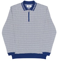 Palace Macro P Heavy Zip Top Blue/White Palace Macro P Heavy Zip Top Blue/White