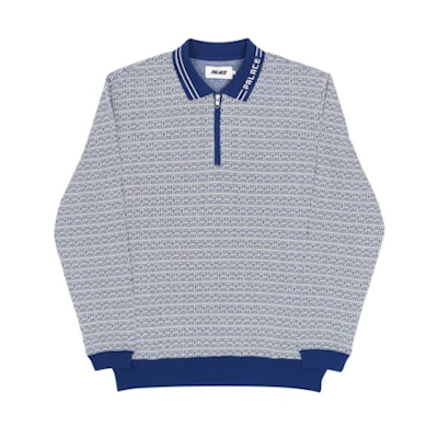 Palace Macro P Heavy Zip Top Blue/White