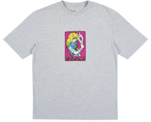 Palace Mangal T-Shirt Grey Marl Buy Palace Mangal T-Shirt Grey Marl