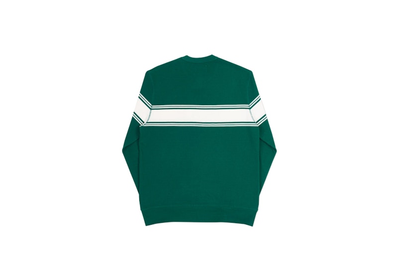 Order Palace Marina Stripe Pique Crew White/Green