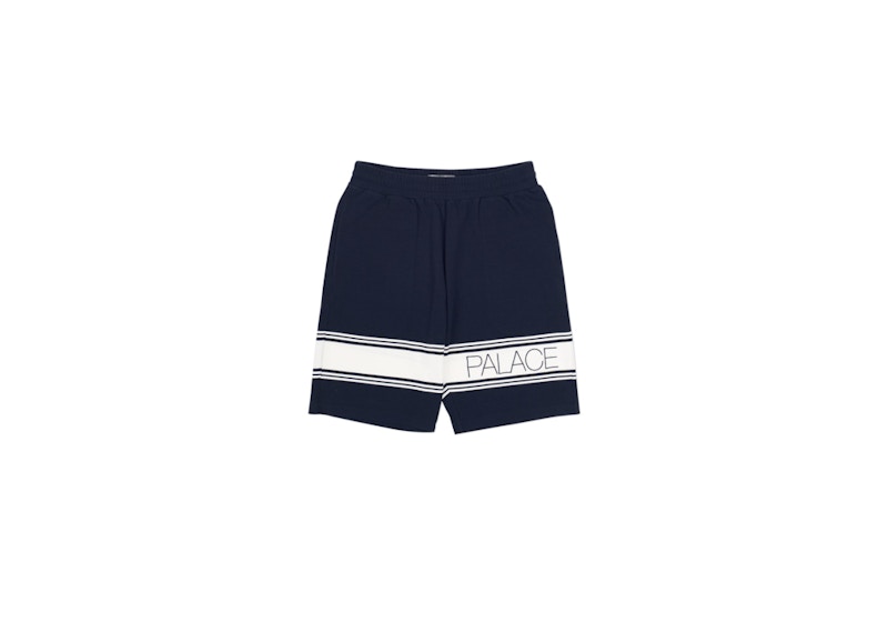 Buy Palace 海军蓝/白色条纹Pique短裤