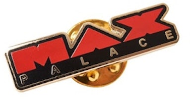 Palace Max Palace Pin Badge Red/Black Palace Max Palace Pin Badge Red/Black