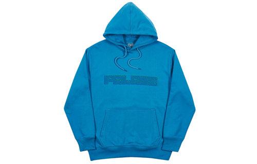 Palace Mazin Blue Hoodie Unisex Chest Print Design P15HD052