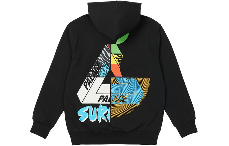 PALACE MIX Up Hoodie Black Triangle Logo Print Unisex Black P20HD037 圖 2