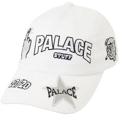 Palace 多色六片帽 白色 Buy Palace 多色六片帽 白色