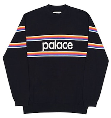 Palace Multi Stripe Knit Black Buy Palace Multi Stripe Knit Black