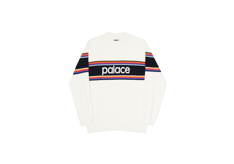 Palace Multi Stripe Knit White