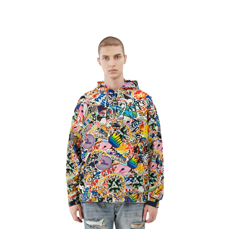 Shop PALACE 多色趣味圖案寬鬆版型男女長袖衛衣 P20CS041