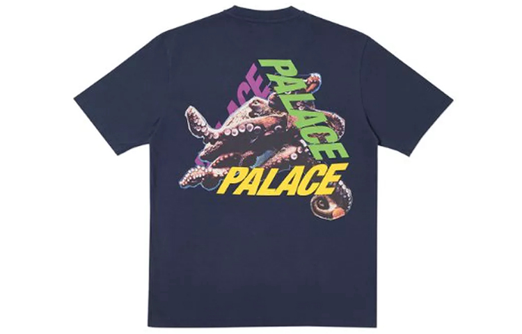PALACE Octo Navy T-Shirt with Octopus Back Print Unisex P15TS158