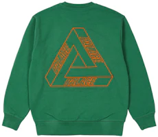Palace Outliner Triangle Print Crewneck Sweatshirt Green Unisex Casual Fit P20CS141 Palace Outliner Triangle Print Crewneck Sweatshirt Green Unisex Casual Fit P20CS141