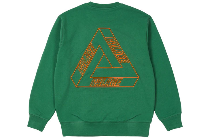 Order Palace 三角印花綠色圓領衛衣 男女同款 休閒版型 P20CS141