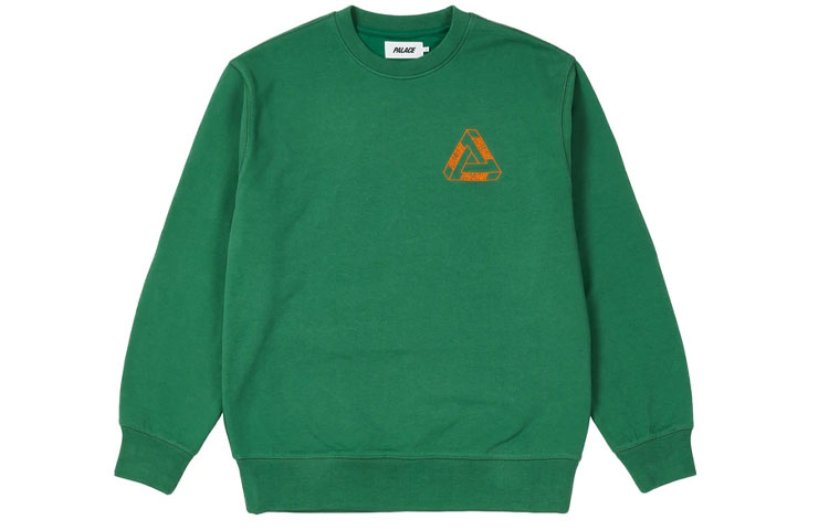 Lookbook Palace 三角印花綠色圓領衛衣 男女同款 休閒版型 P20CS141