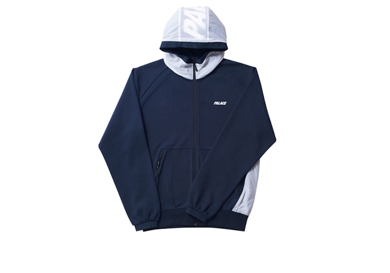Palace Overlay Track Top Navy/White