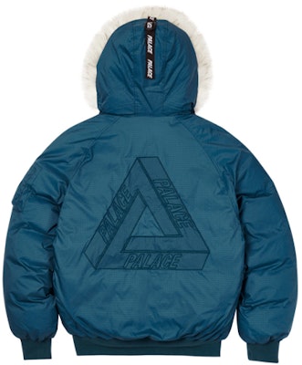 PALACE P-2B 短款羽绒服 可拆卸毛领 男女通用 蓝色冬季外套 P19JK042 Lookbook PALACE P-2B 短款羽绒服 可拆卸毛领 男女通用 蓝色冬季外套 P19JK042