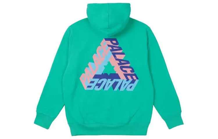 PALACE P-3D Hoodie Aqua FW21 Green Letter Print Unisex Pullover. P21HD024