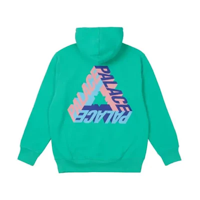 PALACE P-3D Hoodie Aqua FW21 Green Letter Print Unisex Pullover. P21HD024