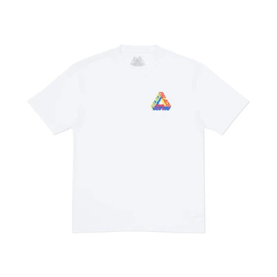 Palace P-3D T-Shirt (Summer 2017) White/Yellow/Red/Blue