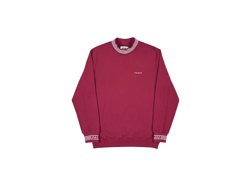 Palace P-Rib Crew Beet Red