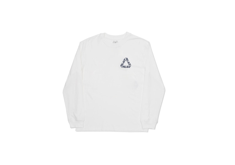 Palace P 3 L/S T-Shirt White/Navy
