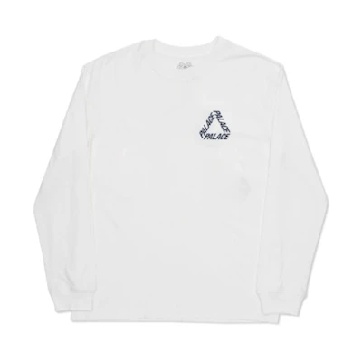 Palace P 3 L/S T-Shirt White/Navy