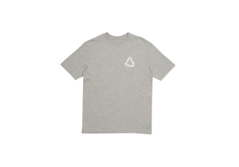 Buy Palace P 3 T-Shirt Grey Marl/White