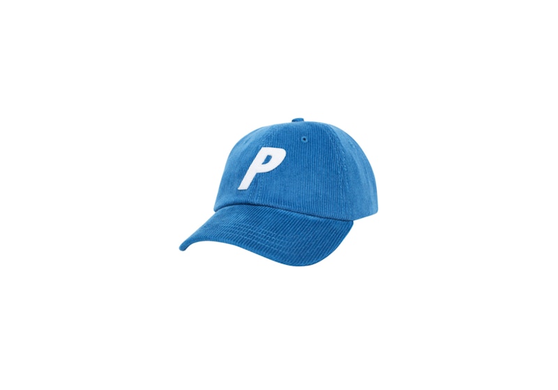Palace P 6-Panel Cord Blue/White