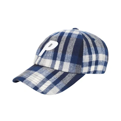 Palace P 6-Panel Flannel Black/Blue