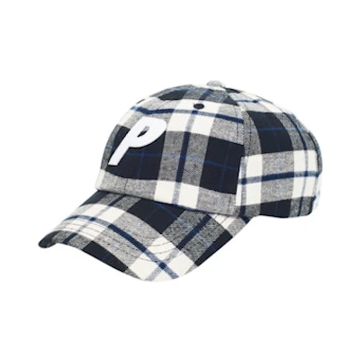 Palace P 6-Panel Flannel Black/White
