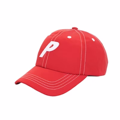 Palace P 6-Panel Poplin Red/White