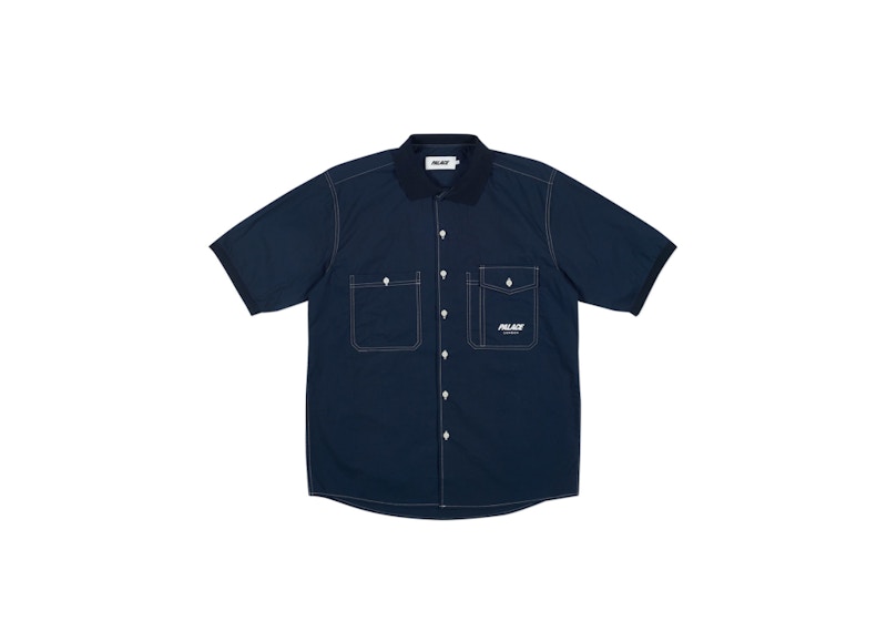 Buy 팰리스 P 칼라 셔츠 네이비 
