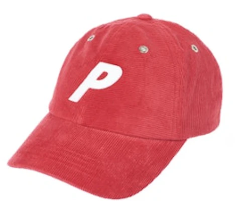 Palace P标志6片式红色灯芯绒帽 Buy Palace P标志6片式红色灯芯绒帽
