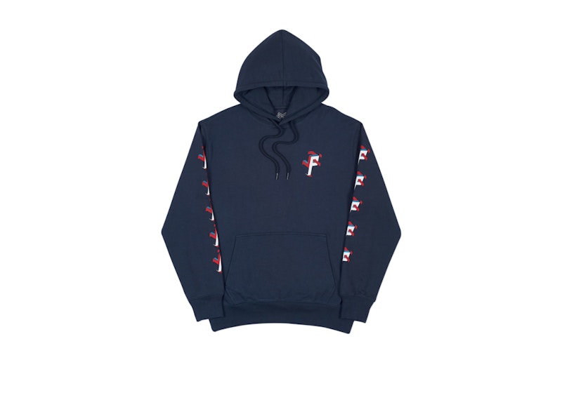 Buy 팰리스 P 맨 후드 네이비/화이트 
