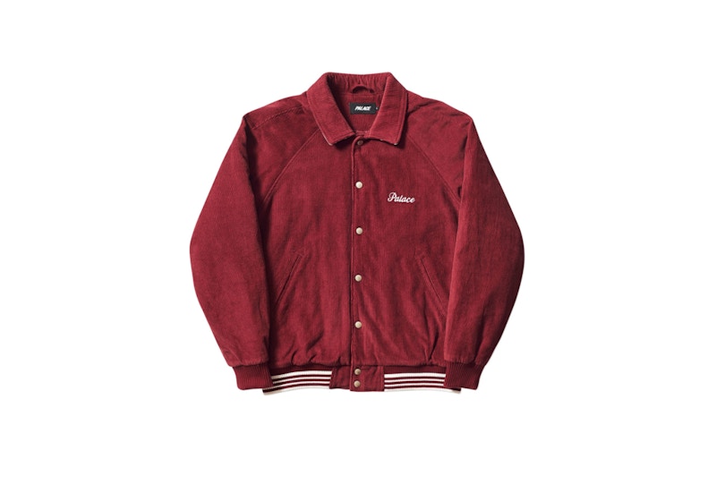 Palace Palazzo Cord Bomber Burgundy