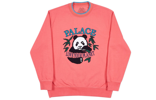 PALACE Panda Crew Pink Unisex Sweatshirt P18SS042