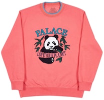 PALACE Panda Crew Pink Unisex Sweatshirt P18SS042 PALACE Panda Crew Pink Unisex Sweatshirt P18SS042